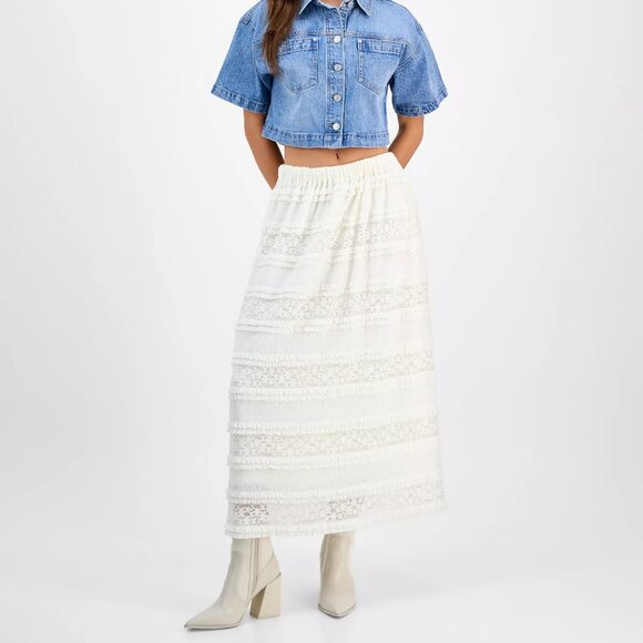 And Now This Dresses & Skirts - AND NOW THIS RUFFLED LACE MAXI SKIRT NWT SIZE M